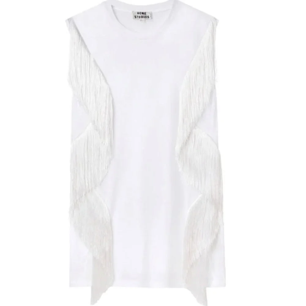 Acne Studios Zone Fringe Sleeveless Tee - Picture 2 of 9